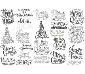 Stickserie - Weihnachtssprüche 